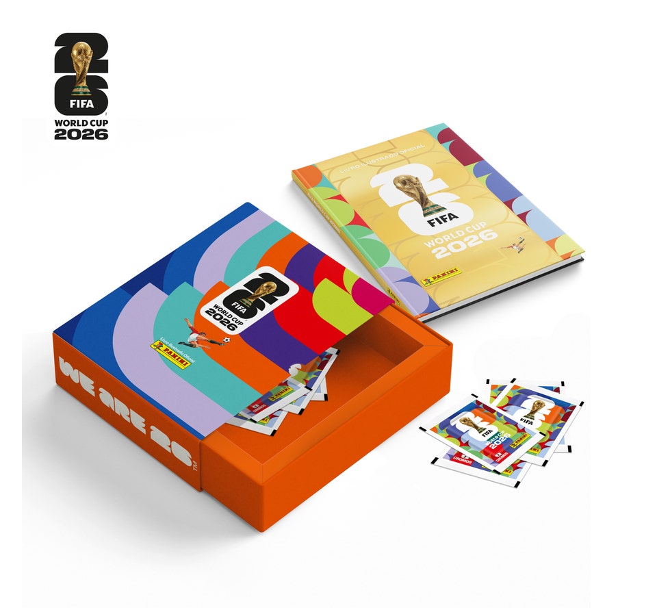BOX Luva Premium Torcida - 1 Album Capa Dura Ouro + 80 Envelopes